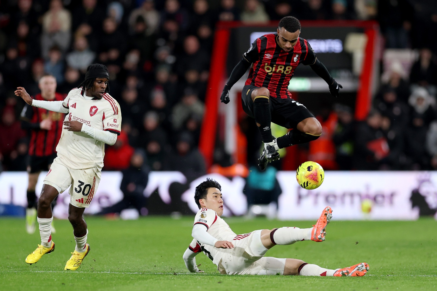 Wataru Endo was pressed into action as an emergency centre-back in Liverpool's defeat to Bournemouth