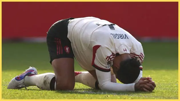 Virgil van Dijk floored against Nottingham Forest