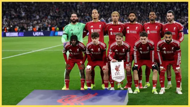 Liverpool squad line-up to play Marseille