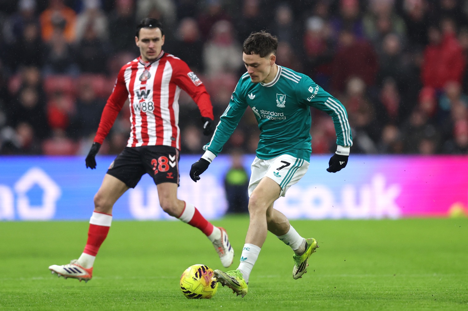 Florian Wirtz was Liverpool's best player in the first half against Sunderland