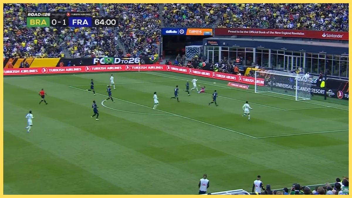 Hugo Ekitike scores against France