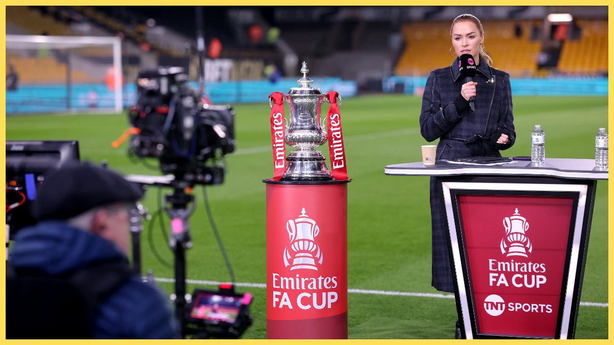 TNT Sports presenter Laura Woods prior to the Emirates FA Cup Fifth Round match between Wolverhampton Wanderers and Liverpool