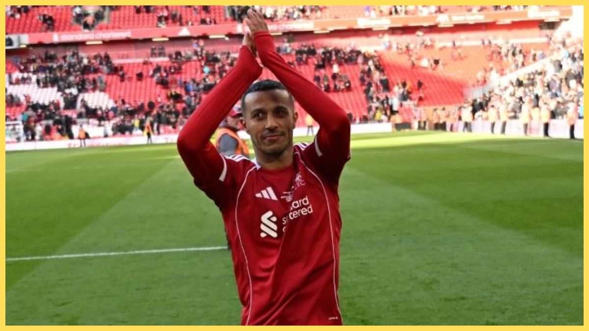Thiago Alcantara at Anfield for the Liverpool Legends game vs. Borussia Dortmund
