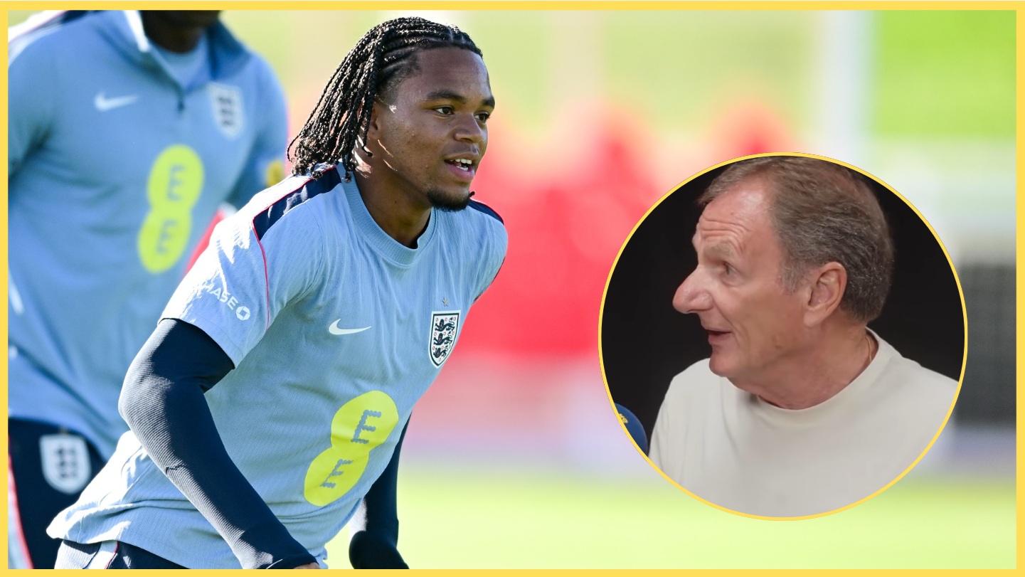 Rio Ngumoha in training for England, with Phil Thompson inset