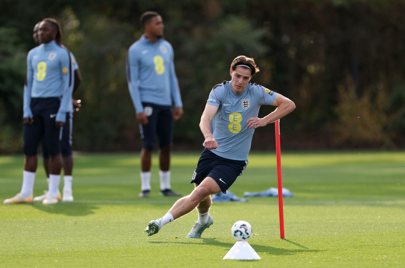 Alex Scott picture during a training session for England