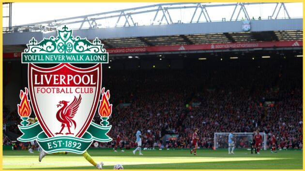 Action from the game between Liverpool and Man City at Anfield