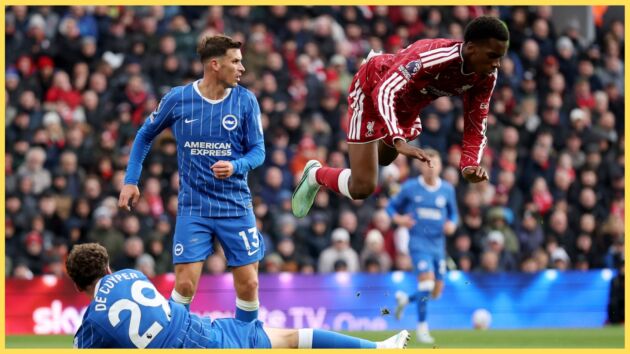 Trey Nyoni hurdles over the challenge of Maxim De Cuyper
