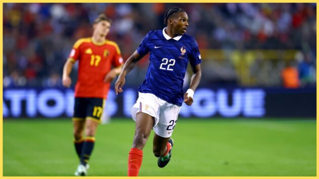 Jeremy Jacquet in action for France against Belgium
