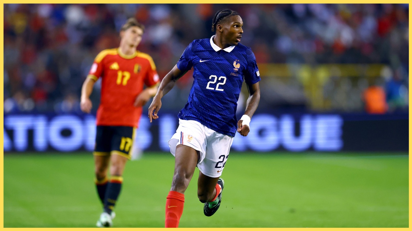 Jeremy Jacquet in action for France against Belgium