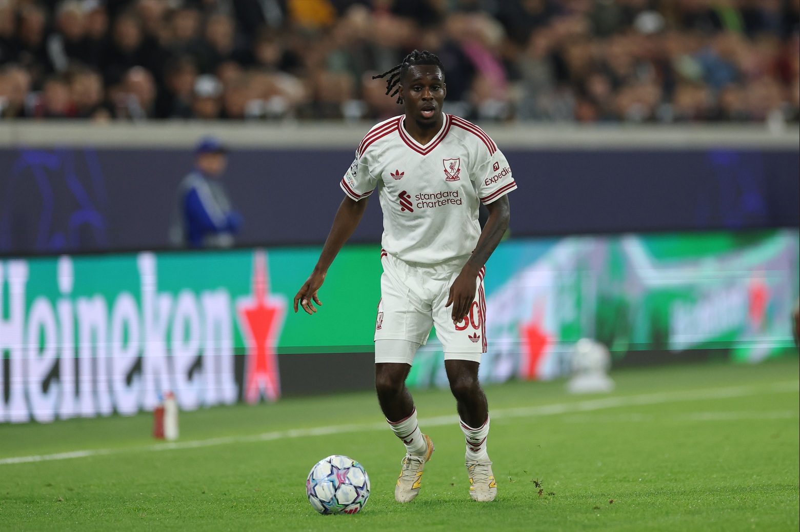 Jeremie Frimpong is expected to miss Liverpool's next six matches with injury