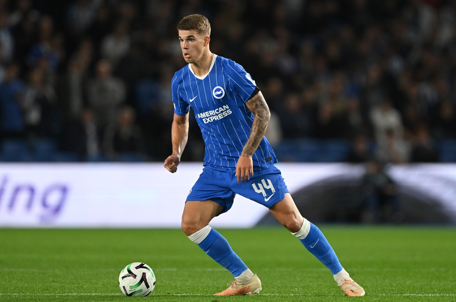 Luka Vuskovic in action for Brighton