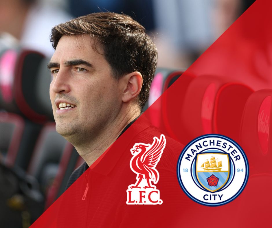 Andoni Iraola looks on from the dugout