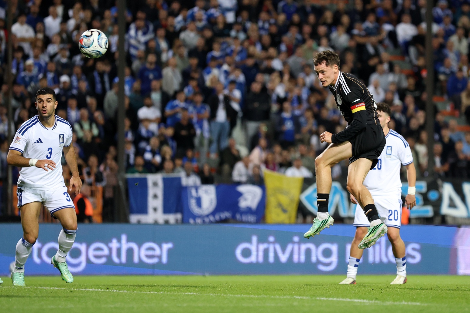 Florian Wirtz has a shot at goal in Germany's draw against Greece